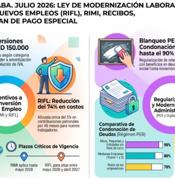 Jornadas CPCE CABA. Julio 2026: Modernización Laboral. Blanqueo (PER), Nuevos empleos (RIFL), RIMI, Certificados y Plan de pago ARCA