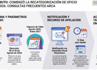 MONOTRIBUTO: comenzó la recategorización de Oficio Agosto 2026. Consultas frecuentes ARCA