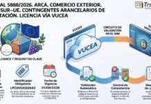 Res Gral 5888/2026. ARCA. Comercio Exterior. MERCOSUR–UE. Importadores. Contingentes arancelarios. VUCEA. Licencia