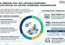 Res Gral 5889/2026. ARCA. RIMI. Medianas inversiones. Beneficios fiscales. SGI. MiPyMEs. Inversiones. Implementación
