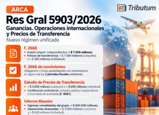 Res Gral 5903/2026. ARCA. Ganancias. Operaciones internacionales y Precios de Transferencia. Nuevo régimen unificado