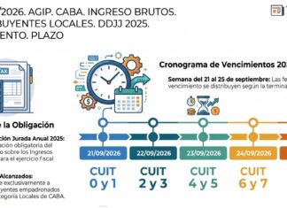 Res 1710/2026. AGIP. CABA. Ingresos Brutos. Contribuyentes Locales. DDJJ 2025. Vencimiento. Plazos. 21-25/09/2026