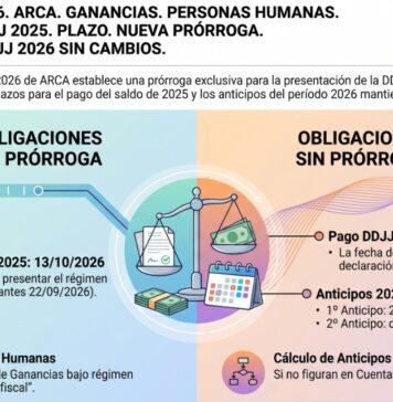 Res Gral 5898/2026. ARCA. Ganancias. Personas Humanas. Presentación DDJJ 2025. Prórroga. Anticipos 1 y 2 DDJJ 2026 sin cambios