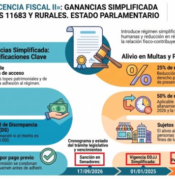 Hoy será ley «Inocencia Fiscal II»: Ganancias Simplificada + Leve baja multas 11683 y Rurales. Estado parlamentario