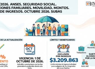Res 283/2026. ANSES. Seguridad Social. Asignaciones Familiares. Movilidad. Montos. Límites de Ingresos. Octubre 2026. Subas