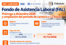 Dec 1228/2026. PEN. Fondo de Asistencia Laboral (FAL). Prórroga a diciembre 2026 y ampliación período de carencia a 12 meses