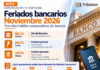 Com A 8487/2026. BCRA. Feriados bancarios. Noviembre 2026. Tres días hábiles consecutivos sin bancos. Vencimientos fiscales